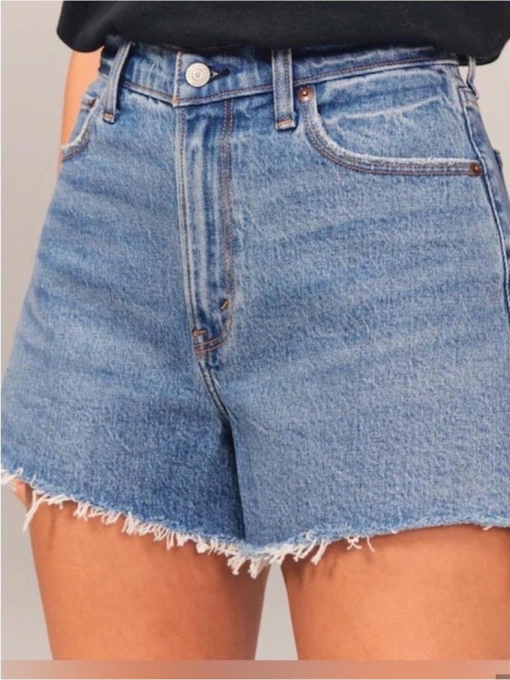 Abercrombie 90s High Rise Curve Love shorts